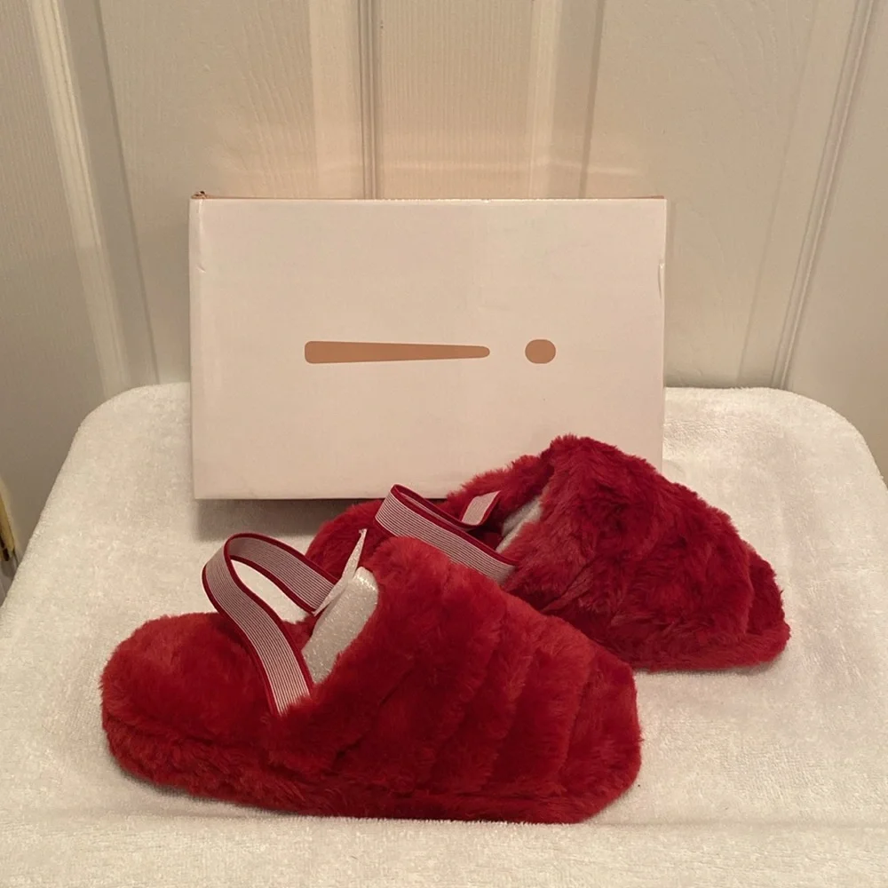 Brand New Miss Morei Red Open Toe Slippers…size 10 - Picture 4 of 8